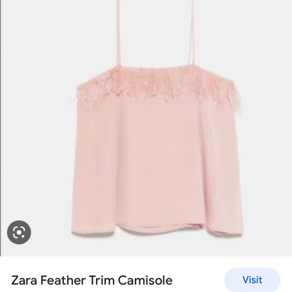 zara feather trim tank